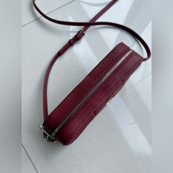 FURLA Fortuna Leather Quilted Crimson Crossbody Bag - Picture 6 of 10